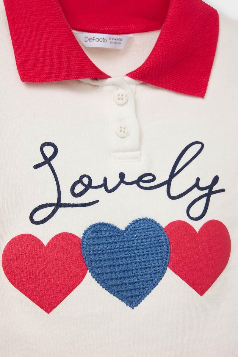 ديفاكتو سويت شيرت بيبي بناتي اوفر سايز بياقة بولو - Image 5